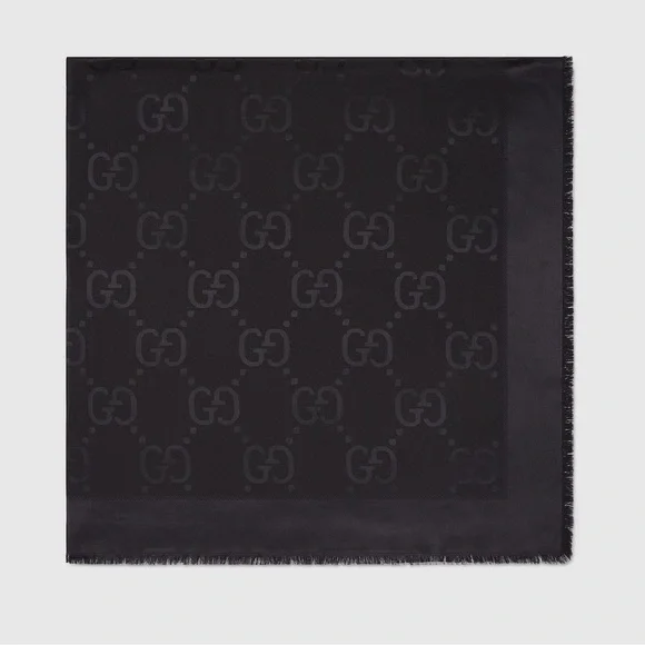 Gucci Monogram Scarf Black - Picture 1 of 9